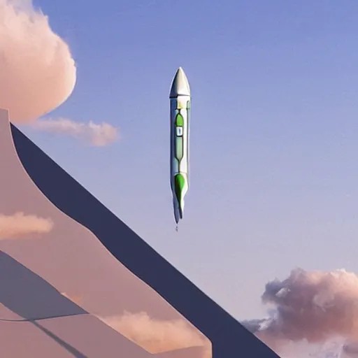 Image similar to if apple designed a rocket ship