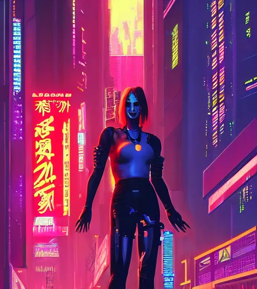 Image similar to a portrait of a cyberpunk person, Night City, cyberpunk 2077, very very coherent painting, 1979 OMNI Magazine Cover, street level neo-Tokyo in Cyberpunk 2077 style by Vincent Di Fate by mark arian by artgerm, 4k, 8k, HD, trending on artstation