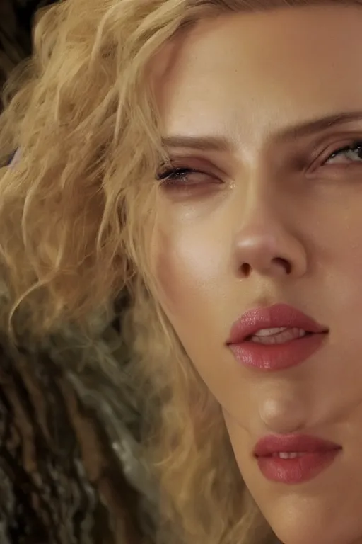 Image similar to scarlett johansson in a mermaid outfit fantasy, highly detailed face, 8 k