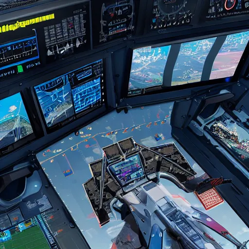 Image similar to microsoft flight simulator for cyberpunk 2077.