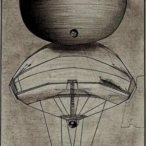 Prompt: davinci schematic for a ufo