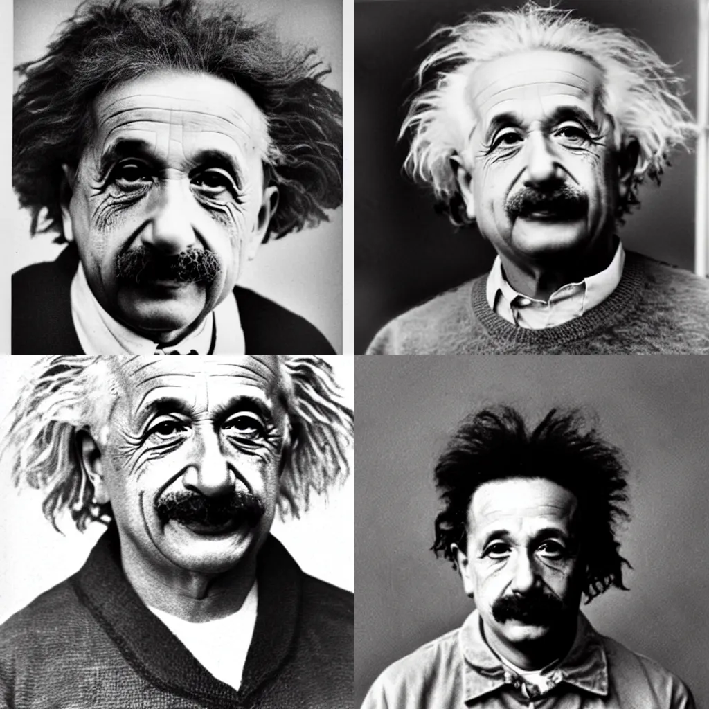 Prompt: albert einstein mugshot