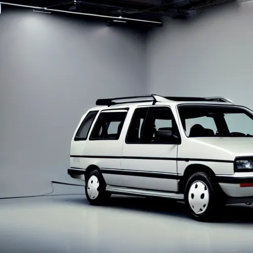 Prompt: a 1997 volkswagen w12 syncro inside a showroom with studio lighting