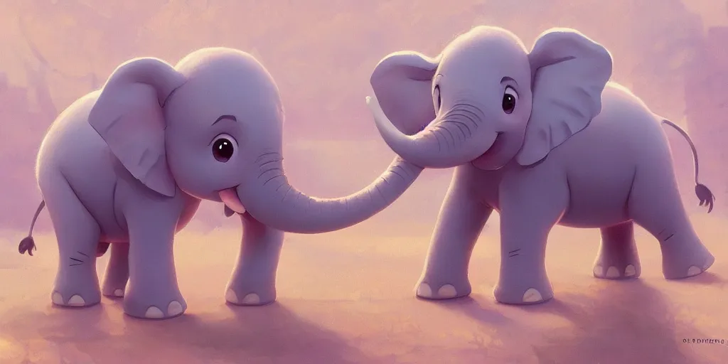 Prompt: a wholesome cute pixar baby elephant in the morning light studio ghibli, pixar and disney animation, sharp, anime key art by rossdraws greg rutkowski craig mullins, bloom, back lighting