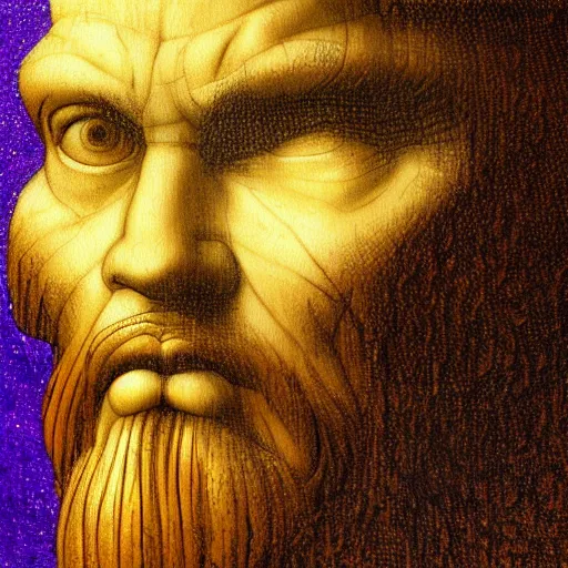 Prompt: thanos, a painting by leonardo da vinci, pixabay contest winner, academic art, da vinci, detailed painting, artwork