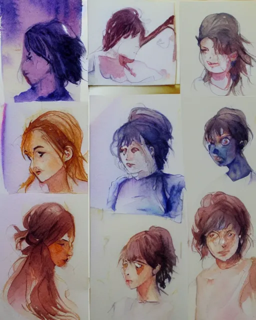 Image similar to cotton girl watercolor sketches by albabg