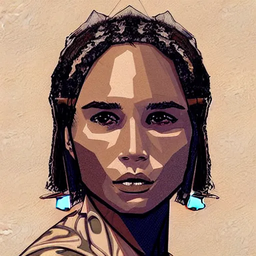 Image similar to “ zoe kravitz retro minimalist portrait by jean giraud, moebius starwatcher comic, sharp, smooth face, 8 k ”