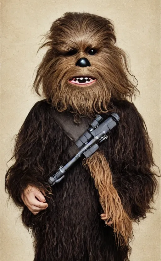 Image similar to portrait of the jew chewbacca, israel, kosher, hava nagila