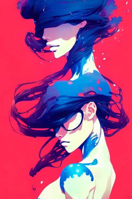 Prompt: a ultradetailed beautiful panting of a stylish woman with hair made out of water, by conrad roset, greg rutkowski and makoto shinkai trending on artstation