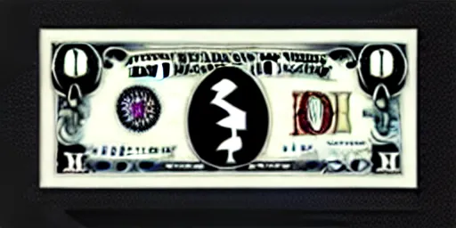 Image similar to lovecraftian dollar bill.