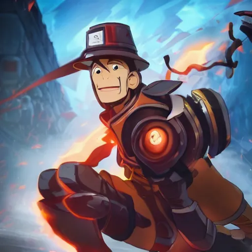 Fire Force Ogun as Brand from league of legends, movie