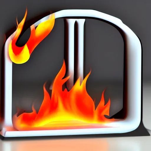 Image similar to 3D printer fire logo, flat