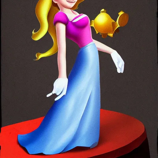 Image similar to prinzessin daisy from super mario, painted by ferdinand holger