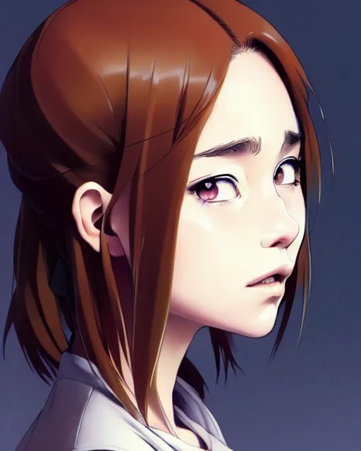 Image similar to portrait Anime as emilia clarke girl cute-fine-face, brown-red-hair pretty face, realistic shaded Perfect face, fine details. Anime. realistic shaded lighting by Ilya Kuvshinov katsuhiro otomo ghost-in-the-shell, magali villeneuve, artgerm, rutkowski, WLOP Jeremy Lipkin and Giuseppe Dangelico Pino and Michael Garmash and Rob Rey