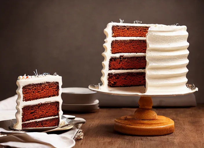 Prompt: most delicious cake of all time, professional food photography, studio lighting, plating