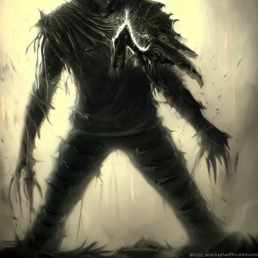 Image similar to photorealistic dark fantasy concept art of nightmare sans with his eye glowing, dynamic lighting, stunning visuals, ray tracing, beautiful scenery, cinematic, full body portrait, ultra detailed, hyper detail