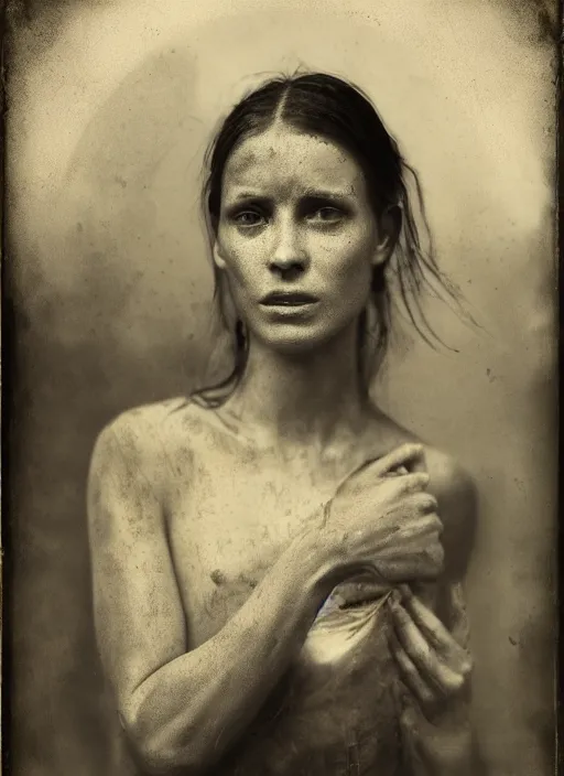 Image similar to old wet plate collodion photography portrait, hyper realistic, elegant, highly detailed, parallax, leica, medium format, by jheronimus bosch and greg rutkowski