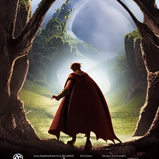 Prompt: the cover art from the pixar lord of the rings remake. animated in 4 k with presto animation software.