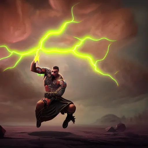 Prompt: tattooed gym bro mage in a lightning storm magic spell vfx, diagonal spell vfx, hearthstone colour style, fantasy game spell icon, fantasy epic digital art, by greg rutkowski