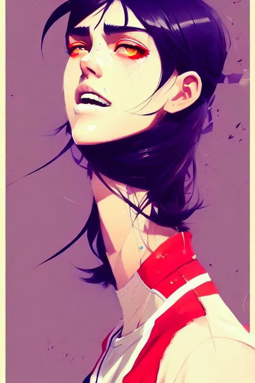 Image similar to a ultradetailed beautiful panting of a stylish girl in a baseball jersey, by conrad roset, greg rutkowski and makoto shinkai, trending on artstation