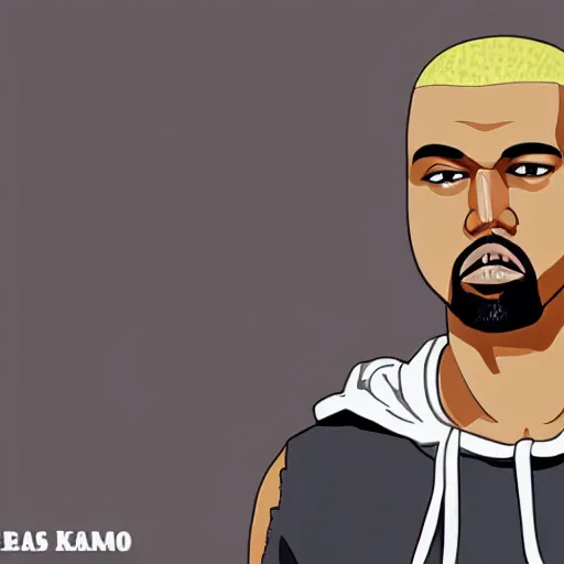 Prompt: kanye west as an anime character