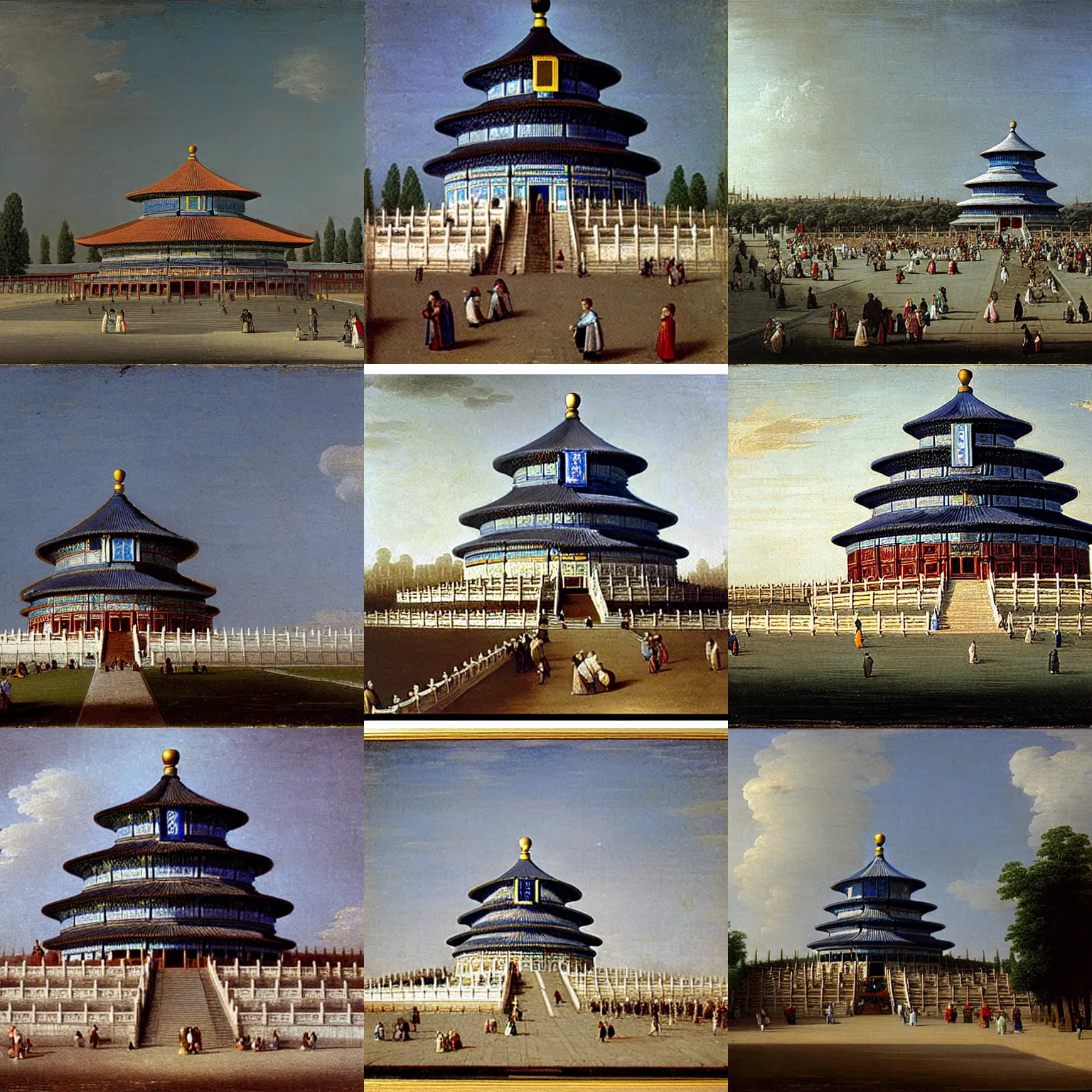 Prompt: Temple of Heaven, Canaletto