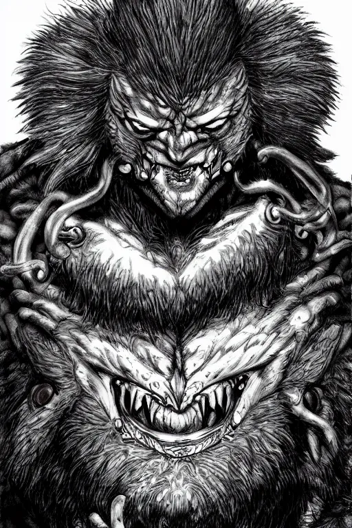 Image similar to beastman, highly detailed, digital art, sharp focus, trending on art station, kentaro miura manga art style