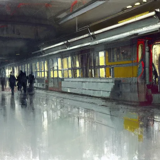 Prompt: etobicoke islington station painting by jeremy mann