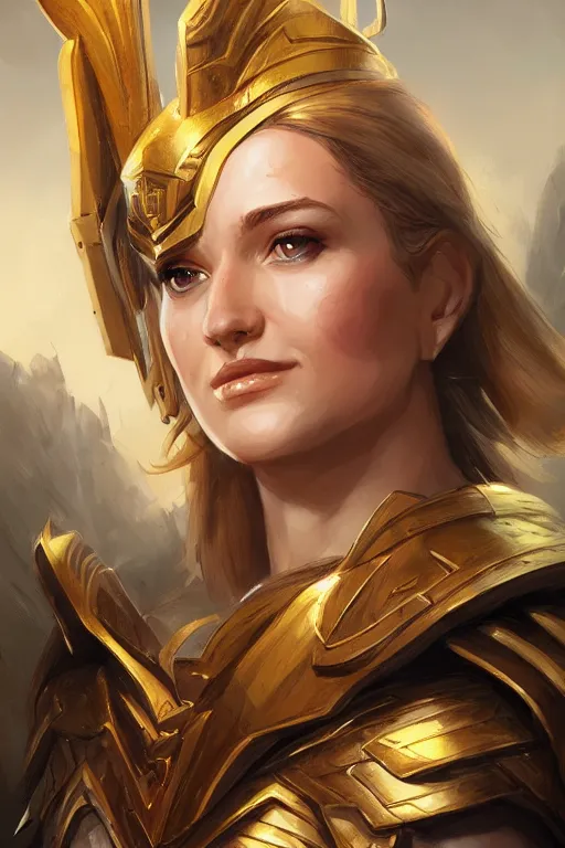 Image similar to amazon valkyrie athena, d & d, fantasy, portrait, highly detailed, headshot, digital painting, trending on artstation, concept art, sharp focus, illustration, art by artgerm and greg rutkowski and magali villeneuve