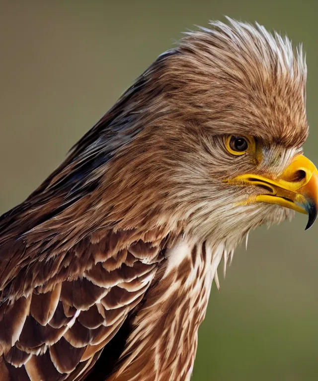 Prompt: realistic, photograph of a red kite bird, 4 k, hd, nature photography, wildlife photography