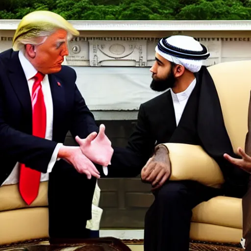 Image similar to trump converting to islam