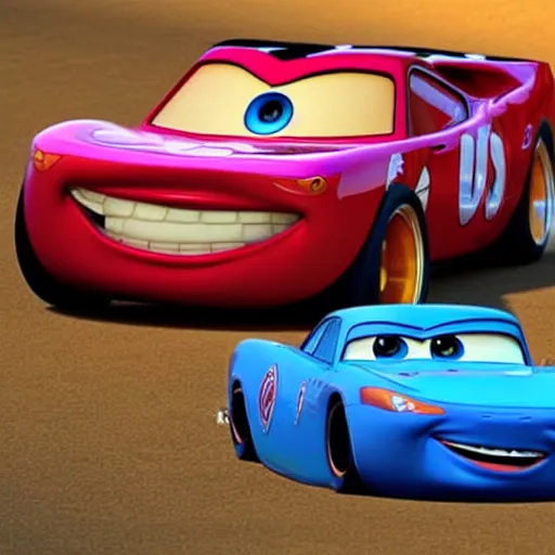 Image similar to beautiful muscular Pixar cars, photorealistic,