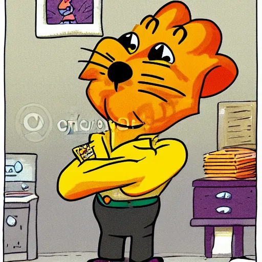 Image similar to cartoon garfield