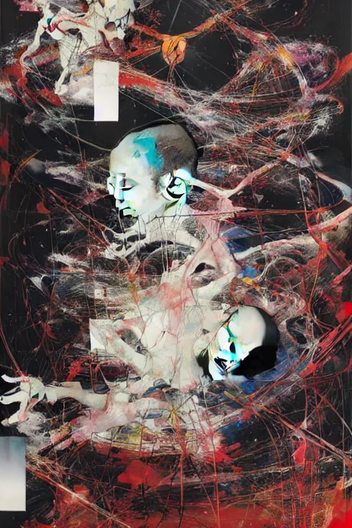 Image similar to the impossibility of death, inside a brutalist designed space ship , gothic, rich deep colours, painted by Francis bacon, Adrian ghenie, James jean and Petra cortright, part by (((Gerhard Richter))), part by Takato Yamamoto. 8k masterpiece