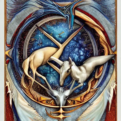 Image similar to detailed and sharp sagittarius artistic zodiac artwork, mystic style, detailed, 8 k, detailed, symmetrical, by brian froud