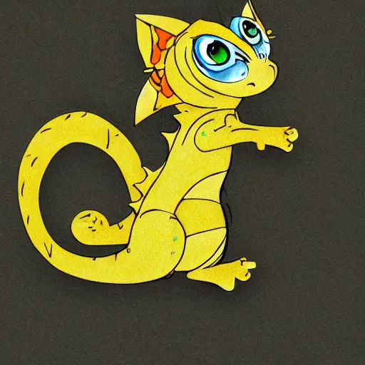 Prompt: a dragon cat