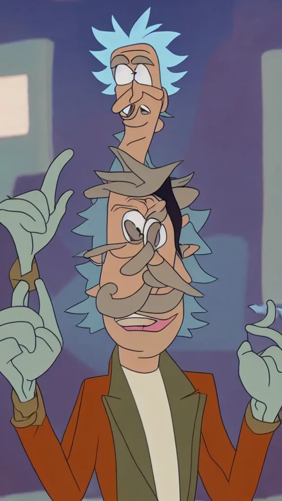 Image similar to rick sanchez as a disney character, 8 k