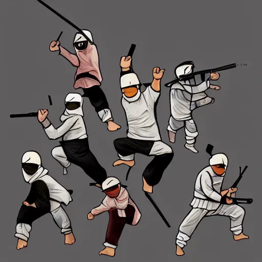 Image similar to ninjas in pyjama, csgo, art, valve, counter strike