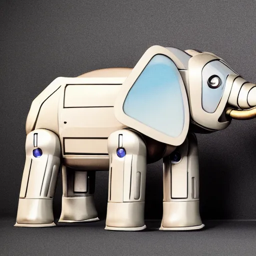 Image similar to a robotic android elephant, photorealistic