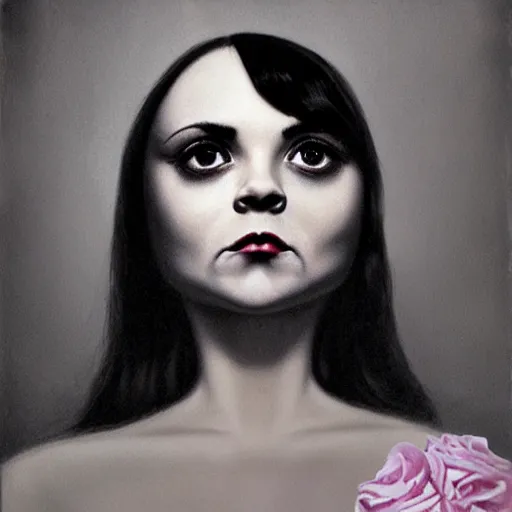 Image similar to christina ricci in the style of mark ryden