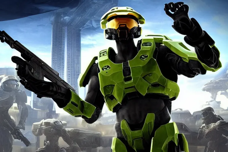 Image similar to snoop dogg in halo