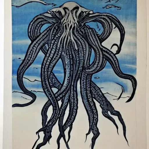 Image similar to cthulhu by qi baishi