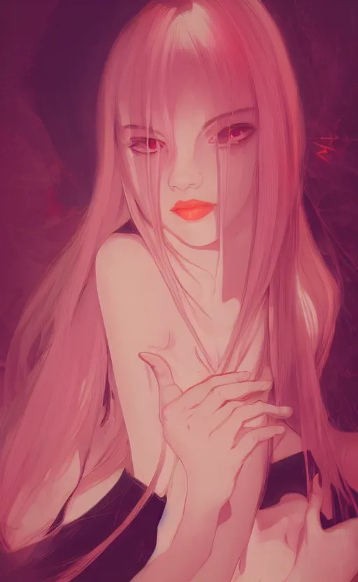 Prompt: Zero Two, ambient lighting, 4k, alphonse mucha, lois van baarle, ilya kuvshinov, rossdraws, artstation