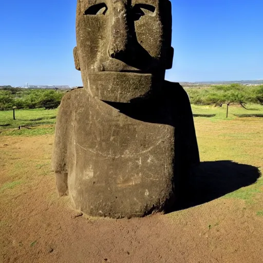 Image similar to a moai statue with the face of benjamin netanyahu
