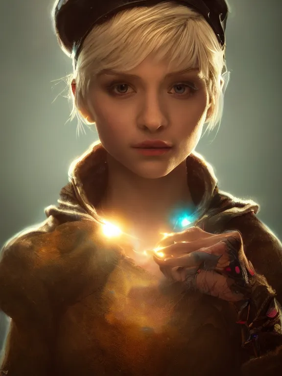 Prompt: portrait art of pixie 8 k ultra realistic, lens flare, atmosphere, glow, detailed, intricate, full of colour, cinematic lighting, trending on artstation, 4 k, hyperrealistic, focused, extreme details, unreal engine 5, cinematic, masterpiece