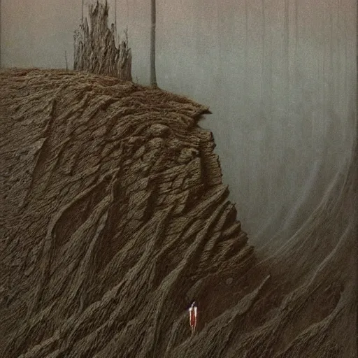 Image similar to Zdzislaw Beksinski made by Zdzislaw Beksinski in style of Zdzislaw Beksinski