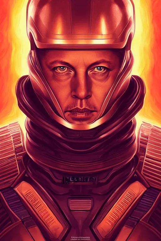 Image similar to imperial portrait of elon musk, highly detailed, dune, harkonnen, sharp focus art by artgerm