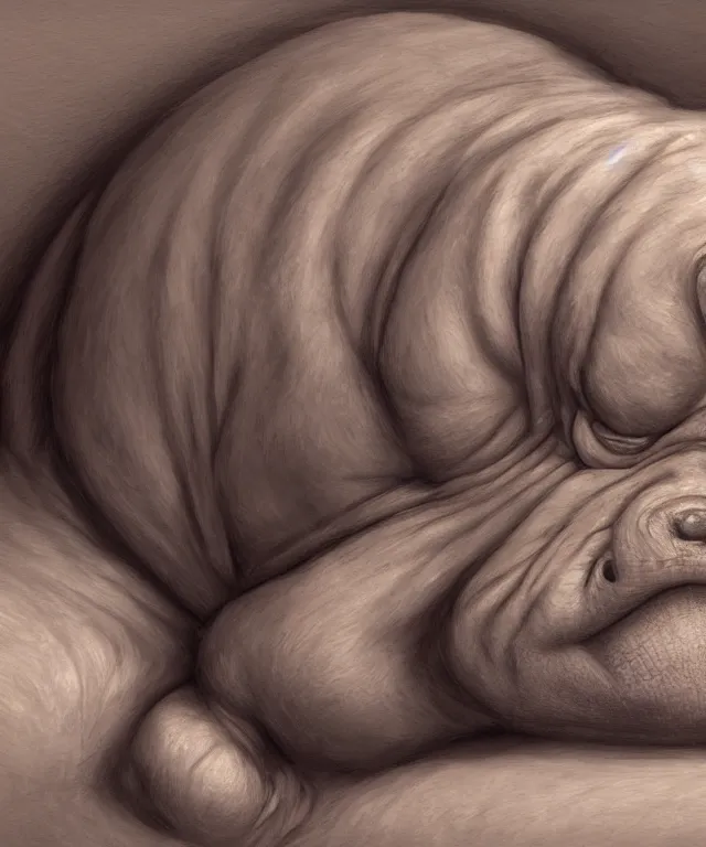 Image similar to tired anthropomorphic hippo lying in bed, closeup, accurate features, focus, very intricate ultrafine details, masterpiece, 8 k hd, realistic shaded lighting, digital painting, artstation, concept art, kids book illustration, sharp focus, illustration