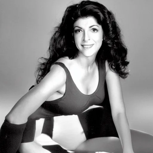 Prompt: Deanna Troi, 22-year-old, promo photo