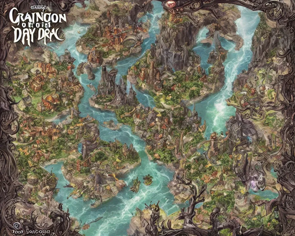Prompt: grand city of the fae, dungeons & dragons